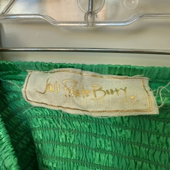 Jen's Pirate Booty Toy Machine Top in Kelly Green Jacquard - Picture 5 of 6